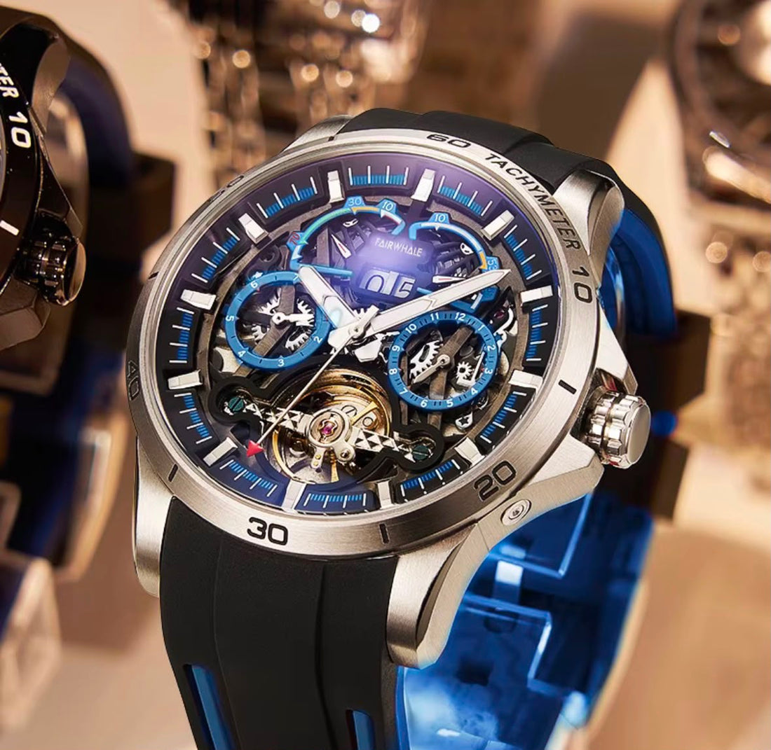 Mark Fairwhale FW-6120 Men's Skeleton Mechanical Sports Watch